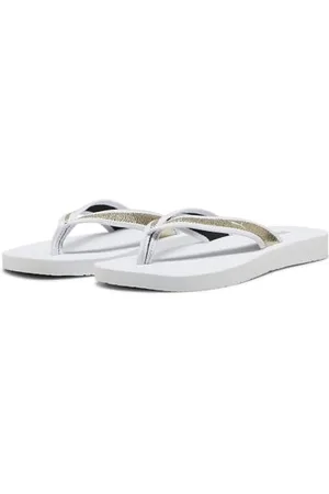 PUMA Sandy Flip Metallic Shine, Flop Donna, White Gold White, 37 EU