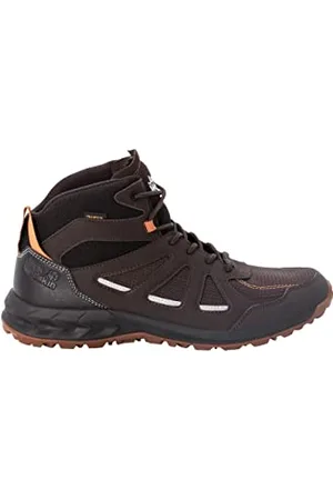 Jack Wolfskin Woodland 2 Texapore Mid M, Sneaker Uomo, Espresso/Dark Red, 41 EU