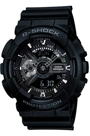 Casio Orologio Quarzo Uomo, misura cassa 51.00mm con quadrante Analogico e Digitale e cinturino in Plastic/Resin Strap GA-110-1BER