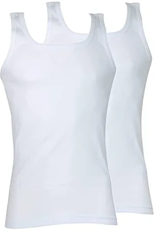 ATHENA Athéna L210 Canottiera, (Blanc/Blanc), L (Pacco da 2) Uomo