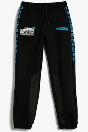 Koton Jogger Sweatpants Printed Detail Pockets Drawstring Soft Interior, Pantaloni della Tuta Ragazzi, (999)