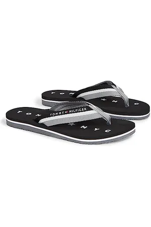 Tommy Hilfiger Infradito Donna Tommy Loves NY Beach Sandal Scarpe da Mare, Nero (Black), 41 EU