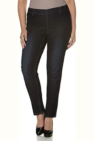 Ulla Popken Jeans da donna con passanti per cintura 69805594 Blu (Fashion Denim 94) 35