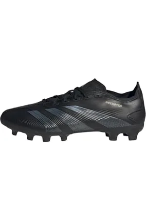 adidas Predator League Football Boots Multiground, Scarpe da Calcio Unisex-Adulto, Core Black/Carbon/Gold Metallic, 40 EU