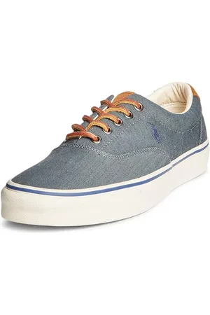 Ralph Lauren Keaton Suede-Trim Herringbone Sneaker, Scarpe da Ginnastica Uomo, , 45.5 EU
