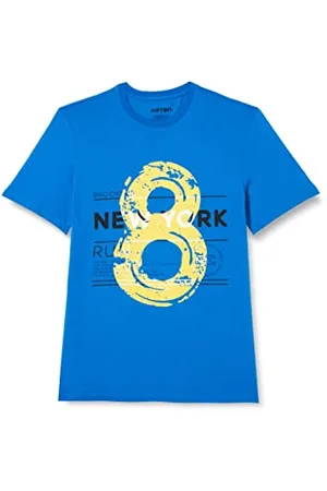Koton Varsity-Maglietta a Maniche Corte con Stampa a Girocollo T-Shirt, (624), M Uomo
