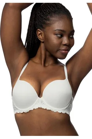 Dorina Claire Reggiseno Demi Super Push-Up, con Ferretto, Tessuto Micro Morbido e Dettagli in Pizzo Sensuale, Spalline Regolabili, Avorio