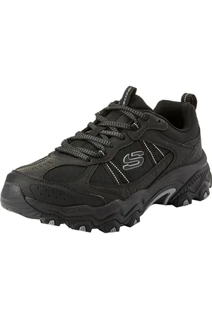 Skechers Resistenza a, Trekking Low Cut Uomo, Bordo in Rete Sintetica Nera, 39.5 EU