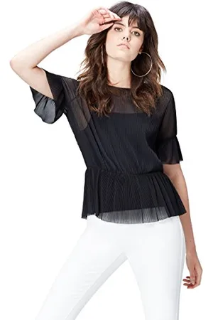 FIND Pep Hem, Camicia Donna, (Black), 14 (Taglia Produttore: Large)