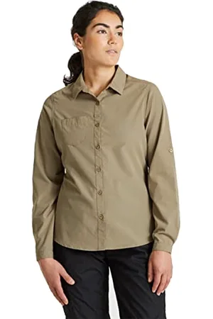 Craghoppers Expert Womens Kiwi Long Sleeved Shirt Camicia Button-Down, , 8 Donna