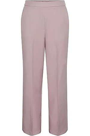 Pieces® PCNEVA HW Wide Pants Noos Pantaloni Eleganti, Woodrose, 48-50 Plus Donna