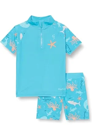 Playshoes Schwimmshirt Badeshorts Set di Costume a Maglietta, , 74/80 Kinder Unisex