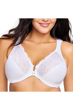 Glamorise Elegance Front Close Underwire Bra, Reggiseno a Coppa Piena Donna, (White),7D (Taglia Produttore: 95D)