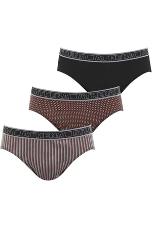ATHENA Tonic Slip, (Rayures Rouge/Point Rouge/Noir 1900), XXX-Large (Taglia Produttore: 7) (Pacco da 3) Uomo