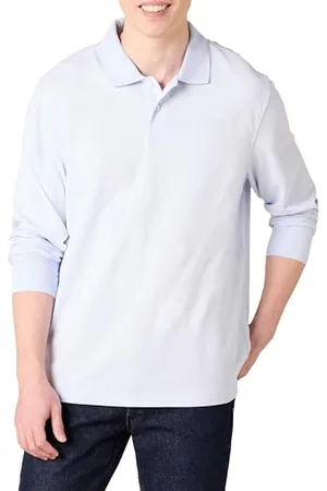 Amazon Polo vestibilità Regolare in piqué a Maniche Lunghe Uomo, , S