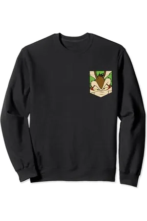 LOONEY TUNES Wile E Coyote Face Faux Pocket Felpa