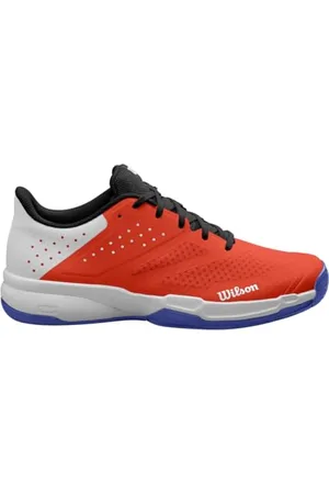 Wilson Kaos Stroke 2.0, Tennis Shoe Uomo, White/Orange.Com/Bluing, 45 1/3 EU