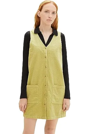 TOM TAILOR 1038146 Vestito, 32256-Dusty Pear Green, XL Donna
