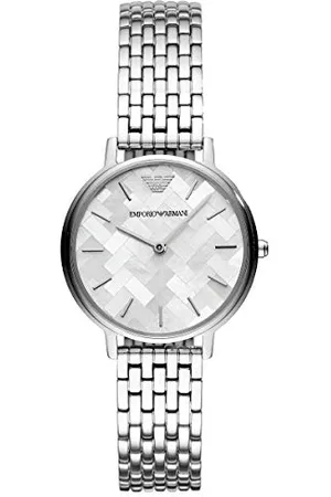 Emporio Armani Orologio da donna, movimento a due lancette, cassa in acciaio inossidabile da 32 mm con bracciale in acciaio inossidabile, AR11112