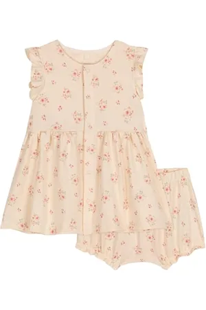Petit Bateau A0ahm Vestito + Bloomer, , 3 Mesi (Pacco da 2) Bimba