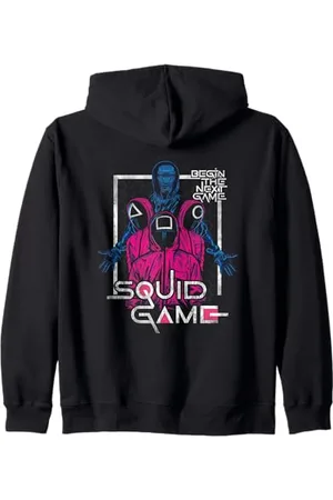 Squid Game Front Man and Guards Felpa con Cappuccio