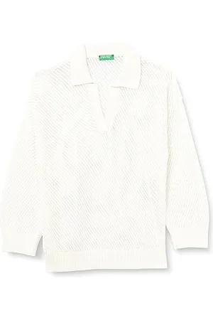 Benetton Maglia Polo M/L 105FD300J Maglione, , XL Donna