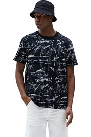 Koton Maglietta a Maniche Corte con Stampa Slogan T-Shirt, (9d9), M Uomo
