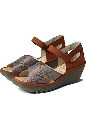 Fly London Yent365fly, Sandali con Zeppa Donna, , 37 EU
