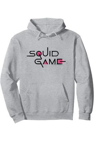 Squid Game Logo classico con testo nero di Felpa con Cappuccio