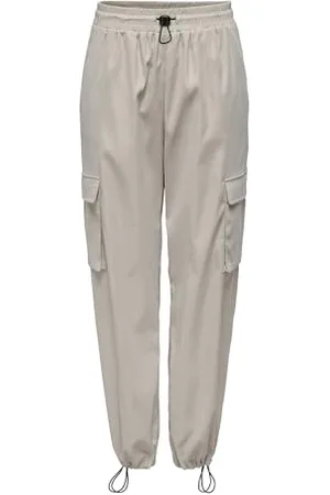 ONLY Onlcashi-Pantaloni Cargo Wvn Noos, Chateau Gray, (S) W x 32L Donna