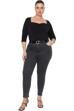 Trendyol High Waist Skinny Plus Size Jeans, , 50 Donna