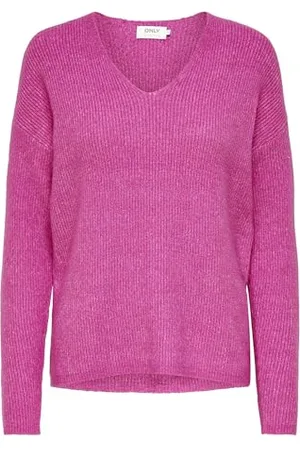 ONLY Onlcamilla V-Neck L/S Pullover Knt Noos Maglione, , S Donna