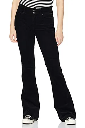 Replay NEWLUZ Flare Pantaloni, (098 Black), 31 W / 32 L Donna