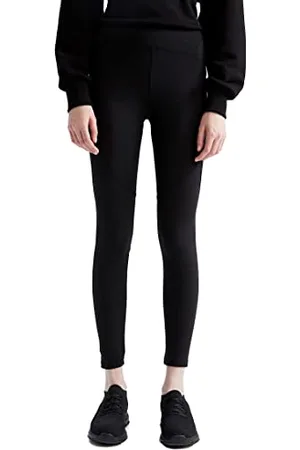 DeFacto Y4877AZ Leggings, Black, L Donna