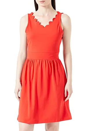 ONLY Onlamber S/L Dress Jrs Vestito da Cocktail, Rosso-High Risk Red, XS Donna