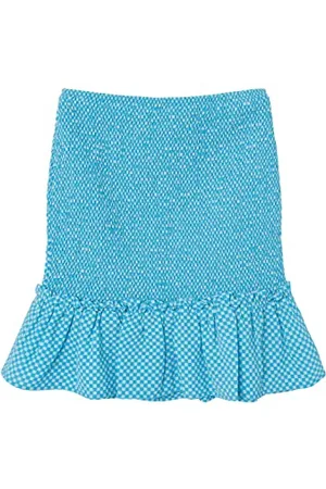 NAME IT NLFECKALI Skirt Gonna, Swim cap/Checks:Swim cap/Iced Aqua, 146 Ragazze