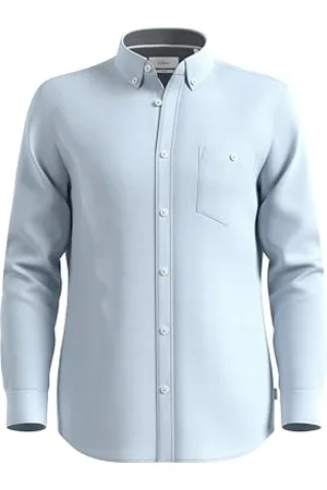 QS by s.Oliver 2140657 Camicia a Maniche Lunghe, Slim Fit, Blu , XXL Uomo