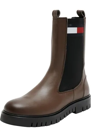 Tommy Hilfiger Donna Stivaletti Chelsea in Pelle, Marrone (Velvet Brown), 41