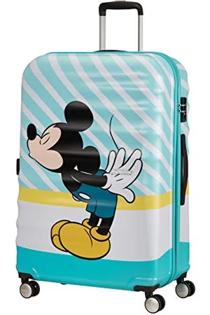 American Tourister Wavebreaker Disney - Spinner L, Bagaglio per bambini, 77 cm, 96 L, Multicolore (Mickey Blue Kiss)