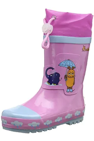 Playshoes Stivali di Gomma Unisex - Bambini e ragazzi, Rosa (Die Maus Elefant), 30/31 EU