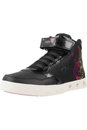 Geox J Skylin Girl E, Scarpe da Ginnastica, Black, 32 EU