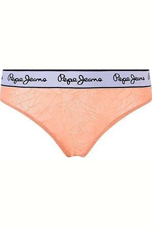 Pepe Jeans Mesh Thong, Intimo in Stile Bikini Donna, Arrancione (Peach),S