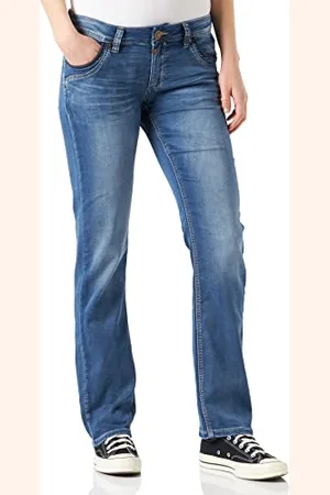 Timezone Slim Tahila Jeans a Gamba Dritta, (Blue Denim Wash 3041), 30 W/30 L Donna