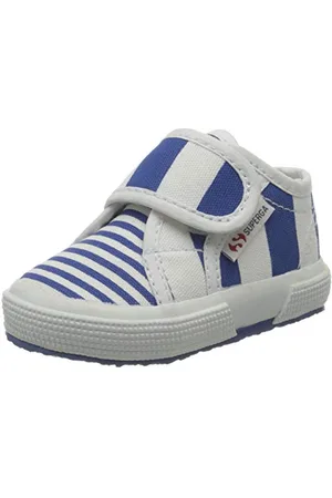 Superga 2750 FANTASY BSTRAP, Sneaker, Unisex - Bambini e ragazzi, Multicolore (White/Mixed Stripes B A0G), 18 EU