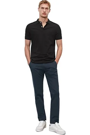 Marc O’ Polo Marc OߴPolo Uomo Maglietta Polo a Maniche Corte parzialmente Elasticizzata Shaped Fit, (Black), L
