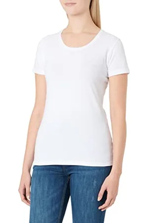 Emporio Armani Crew Neck T-Shirt Iconic Logoband, Maglietta Donna, (White), M
