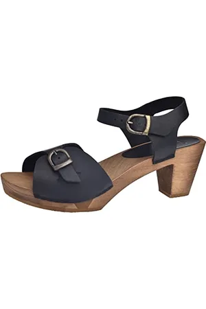 Sanita Tiana | Sandali Originali Fatti a Mano | Calzature in Legno Flessibili per Donna | Sandali con Cinturino alla Caviglia| | 41 EU
