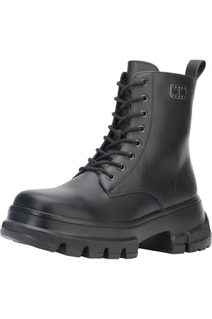 Tommy Hilfiger TJW Chunky Leather Boot EN0EN02503, Stivaletto Medio Donna, (Black), 36 EU