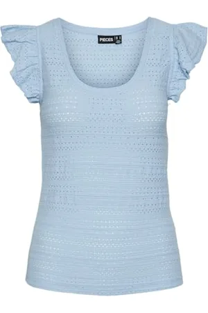 Pieces® Pckelma SL O-Neck Top BC, , S Donna
