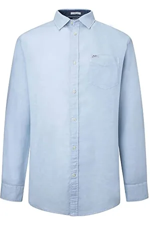 Pepe Jeans Parker Long, Camicia Uomo, (Bleach Blue),XS